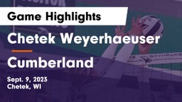Chetek Weyerhaeuser  vs Cumberland  Game Highlights - Sept. 9, 2023