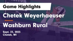 Chetek Weyerhaeuser  vs Washburn Rural  Game Highlights - Sept. 23, 2023