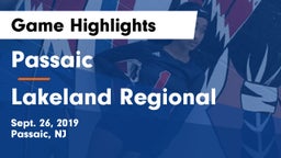Passaic  vs Lakeland Regional  Game Highlights - Sept. 26, 2019
