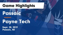 Passaic  vs Payne Tech Game Highlights - Sept. 28, 2019