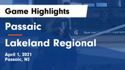 Passaic  vs Lakeland Regional  Game Highlights - April 1, 2021