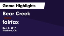 Bear Creek  vs fairfax Game Highlights - Dec. 2, 2017