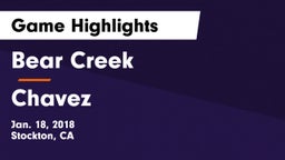 Bear Creek  vs Chavez  Game Highlights - Jan. 18, 2018