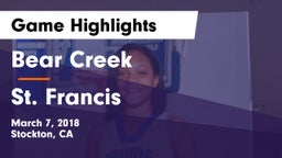 Bear Creek  vs St. Francis  Game Highlights - March 7, 2018