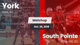 Matchup: York  vs. South Pointe  2018