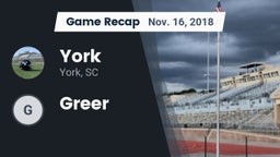 Recap: York  vs. Greer 2018