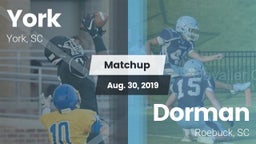 Matchup: York  vs. Dorman  2019