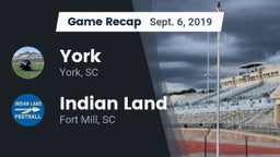 Recap: York  vs. Indian Land  2019