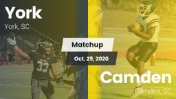 Matchup: York  vs. Camden  2020