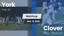 Matchup: York  vs. Clover  2020