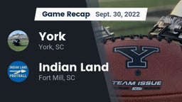 Recap: York  vs. Indian Land  2022