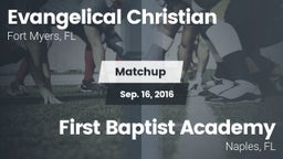 Matchup: Evangelical vs. First Baptist Academy  2016