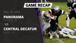Recap: Panorama  vs. Central Decatur  2015