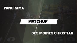 Matchup: Panorama  vs. Des Moines Christian  2016