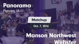 Matchup: Panorama  vs. Manson Northwest Webster  2016