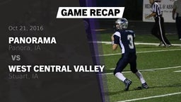 Recap: Panorama  vs. West Central Valley  2016