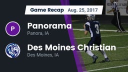 Recap: Panorama  vs. Des Moines Christian  2017