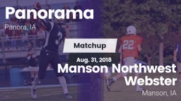 Matchup: Panorama  vs. Manson Northwest Webster  2018