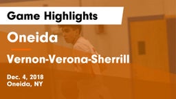 Oneida  vs Vernon-Verona-Sherrill  Game Highlights - Dec. 4, 2018