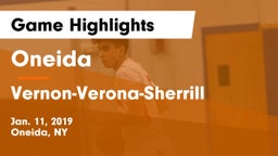 Oneida  vs Vernon-Verona-Sherrill  Game Highlights - Jan. 11, 2019