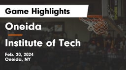 Oneida  vs Institute of Tech  Game Highlights - Feb. 20, 2024