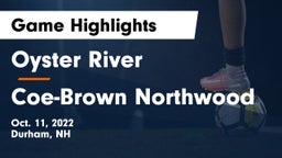 Oyster River  vs Coe-Brown Northwood  Game Highlights - Oct. 11, 2022
