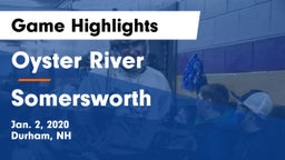Oyster River  vs Somersworth  Game Highlights - Jan. 2, 2020