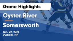 Oyster River  vs Somersworth  Game Highlights - Jan. 22, 2023
