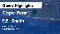 Cape Fear  vs E.E. Smith  Game Highlights - Oct. 16, 2019