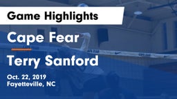 Cape Fear  vs Terry Sanford  Game Highlights - Oct. 22, 2019