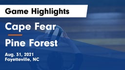 Cape Fear  vs Pine Forest  Game Highlights - Aug. 31, 2021