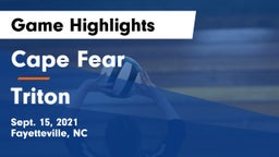 Cape Fear  vs Triton  Game Highlights - Sept. 15, 2021