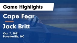 Cape Fear  vs Jack Britt  Game Highlights - Oct. 7, 2021