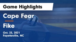 Cape Fear  vs Fike  Game Highlights - Oct. 23, 2021