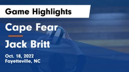 Cape Fear  vs Jack Britt  Game Highlights - Oct. 18, 2022