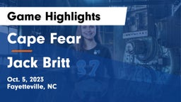 Cape Fear  vs Jack Britt  Game Highlights - Oct. 5, 2023