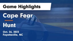 Cape Fear  vs Hunt  Game Highlights - Oct. 26, 2023
