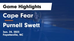 Cape Fear  vs Purnell Swett  Game Highlights - Jan. 24, 2023