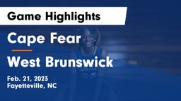 Cape Fear  vs West Brunswick  Game Highlights - Feb. 21, 2023