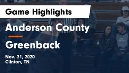 Anderson County  vs Greenback  Game Highlights - Nov. 21, 2020
