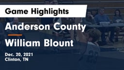 Anderson County  vs William Blount  Game Highlights - Dec. 20, 2021