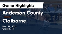Anderson County  vs Claiborne  Game Highlights - Dec. 28, 2021