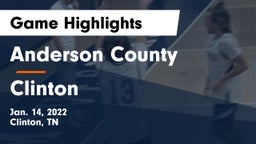 Anderson County  vs Clinton Game Highlights - Jan. 14, 2022