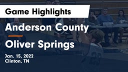 Anderson County  vs Oliver Springs  Game Highlights - Jan. 15, 2022