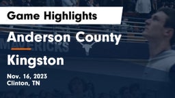 Anderson County  vs Kingston  Game Highlights - Nov. 16, 2023