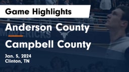 Anderson County  vs Campbell County  Game Highlights - Jan. 5, 2024