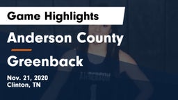 Anderson County  vs Greenback  Game Highlights - Nov. 21, 2020