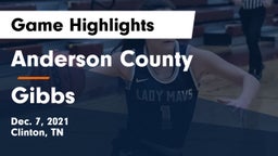 Anderson County  vs Gibbs Game Highlights - Dec. 7, 2021