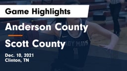 Anderson County  vs Scott County  Game Highlights - Dec. 10, 2021