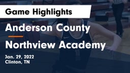 Anderson County  vs Northview Academy Game Highlights - Jan. 29, 2022